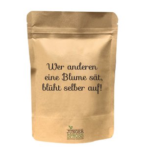 Wie zaait een bloem aan anderen (zonnebloem)