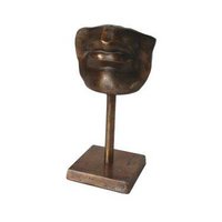 Deco. Lips on Stand - Antique Brass Shiny