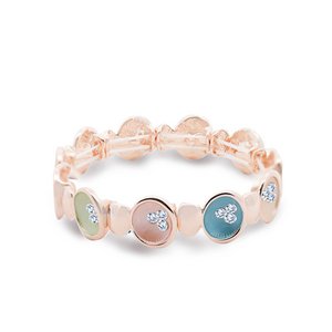 Email -geometrisches elastisches Armband mit Strassstein