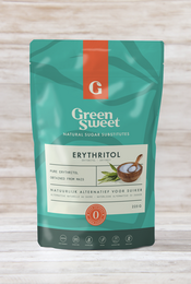 400g bag of erythritol, a sugar substitute for baking and cooking. Natural, zero-calorie sweetener.