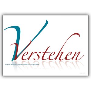 Verständnisvolle Grußkarte zur Entschuldigung, Wiedergutmachung