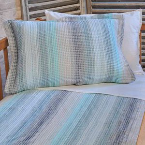 Degradé wafel jacquard kussensloop | 2 kleuren