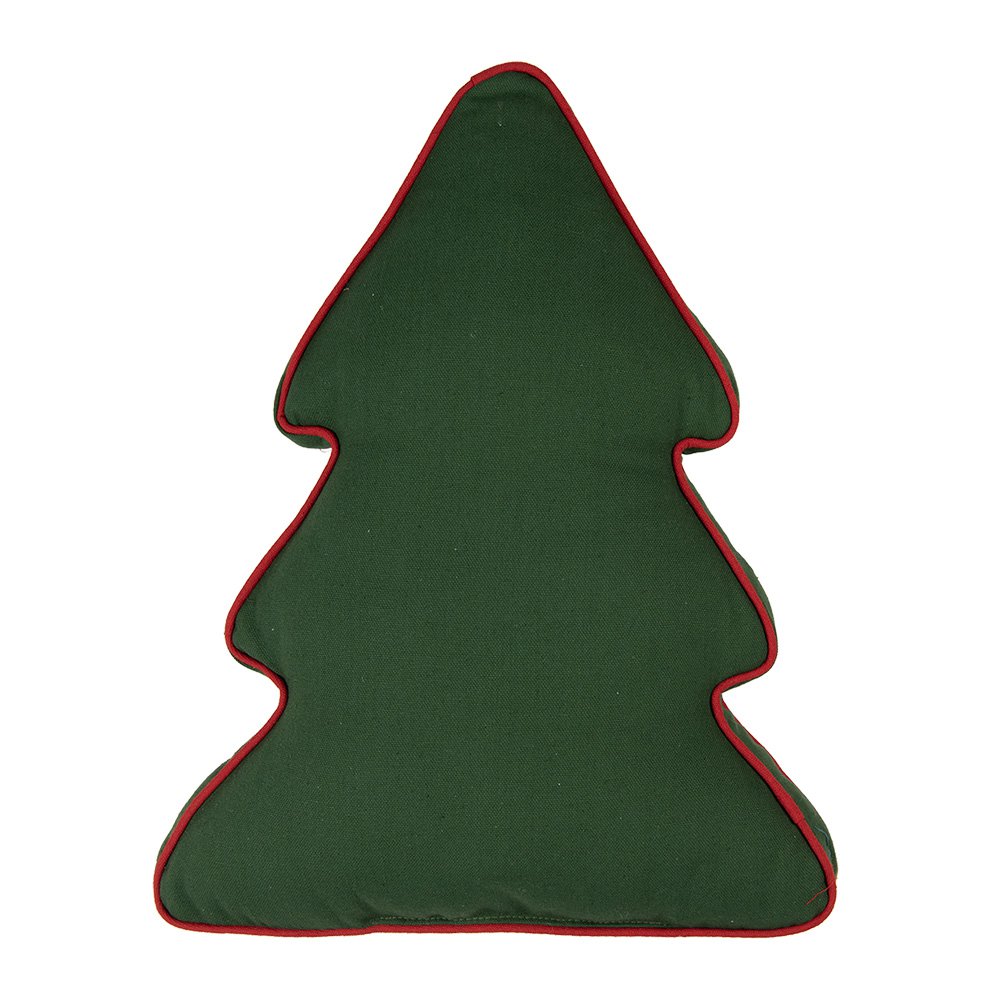 Sierkussen Kerstboom 38x40x4 cm Groen Polyester