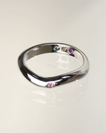Pre-Set Hidden Inner Strength Ring Silver Polished