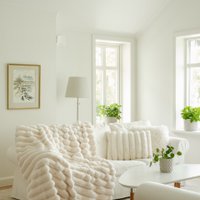 Liny blanket L - Ivory