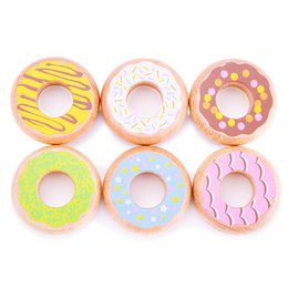 Houten Donut Set - 6 Stuks