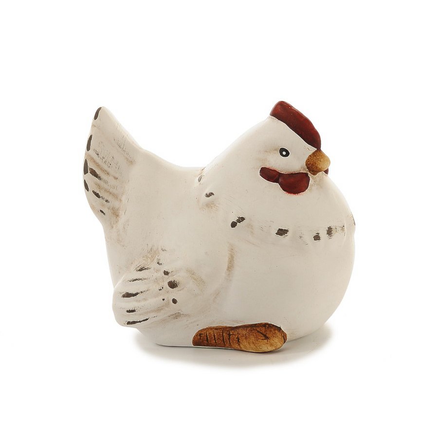 Gallina in Ceramica Caltagirone (1pz) h 11 x 11 cm ca. 3 opzioni
