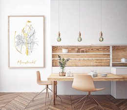 Map City Village of your choice - Gold foil / Silver foil / Copper foil