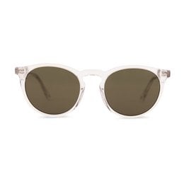 Transparent round sunglasses with a classic style.