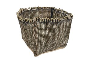 Mand Cairo L naturel-zwart stof 28x28x28cm