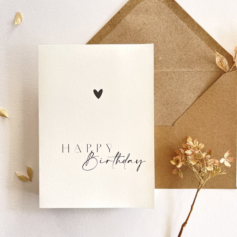 Geburtstagskarte mit Umschlag nude - Happy Birthday