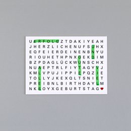 Carte postale pulpe de bois Ted anniversaire