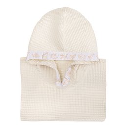 Witte honingraat babybadponcho