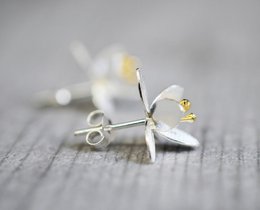 Oorknopjes met bloemen - 925 sterling zilver - OHR925-33
