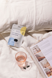 Peaceful and serene sleep capsules, natural supplement for restful sleep, contains passionflower and valerian root.