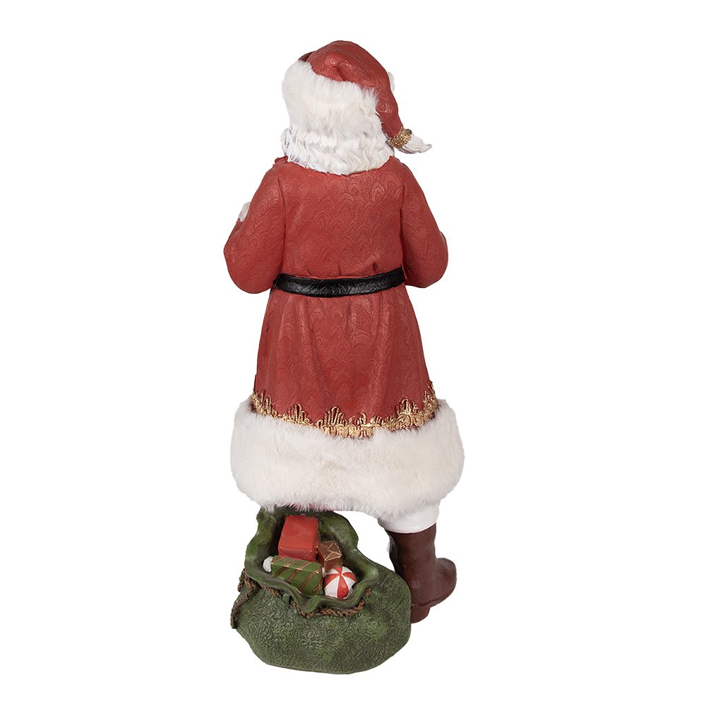Beeld Kerstman 21x18x45 cm Rood Polyresin