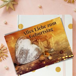 Birthday card, Happy Birthday postcard, birthday greeting card, DIN A6 greeting card, card size: 148x105 mm FSC paper