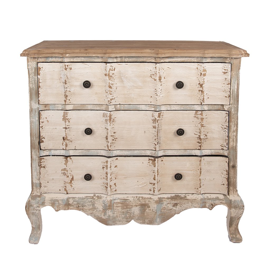 Ladekast 95x38x90 cm Beige Hout