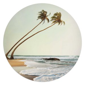 Plexiglasschilderij Wuivende Palmen 50 Rond