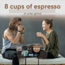 Manual Ceramic Coffee Grinder with 8 Adjustable Grinding Modes