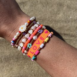 Bracciale | Cuori di madreperla