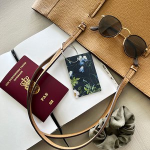 Luggage tag - Blue Flower Garden JL - Dark Blue