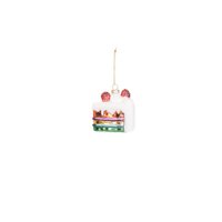 Ornament Xmas Hanger - Piece of Pie - Glass - 7,5x6,5x7,5cm