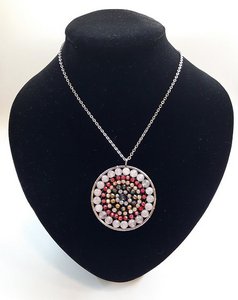 Mandala necklace Rose quartz