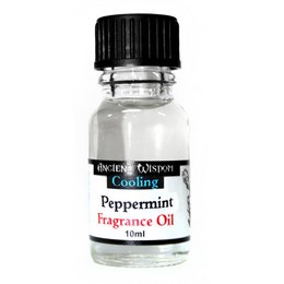 10ml peppermint fragrance oil, clear glass bottle with black cap, essential oil for aromatherapy and scenting