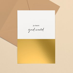 Greeting card gold foil | Worth its weight in gold