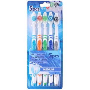 Toothbrush Medium 5 pieces on card