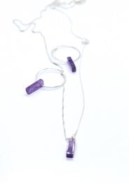 Handgemachte silberne Kette Ladrillo Amethyst