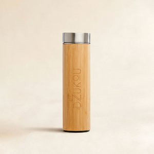 Bambus-Edelstahlflasche mit Tee-Ei – 480 ml