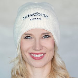 Dames gebreide muts gebreide muts dames geschenkdoos wit ivoor