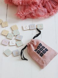 Colorful alphabet, wooden blocks, learning toy