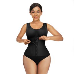 Shapewear 4-in-1 Waist Trainer Corset Bodysuit- Buttoned Tummy Control High Waist with Padded Bra