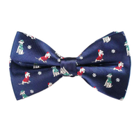 Christmas bowtie "Dark blue with X-mas dogs"