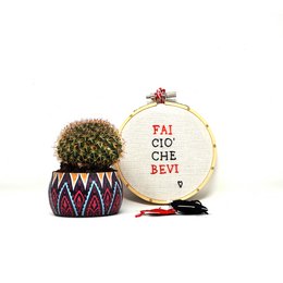 Headband with funny phrase embroidered on 10cm fabric