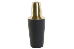 Stainless steel cocktail shaker in black and gold color, 500 ml capacity, suitable for making cocktails.