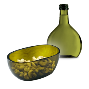 Upcycle snackschaaltje gemaakt van een fles