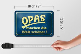 Tin sign saying 18x12cm Grandpas make the world more beautiful decoration