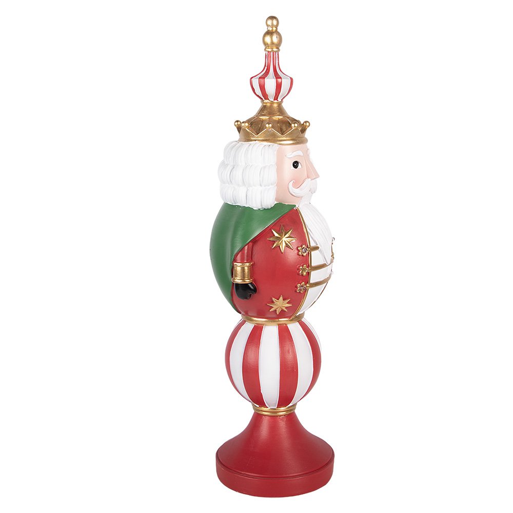 Kerstdecoratie met LED-verlichting Notenkraker 17x16x57 cm / 3xAA Rood Kunststof