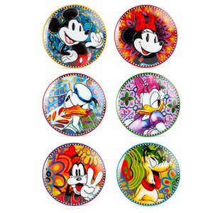 Plates 6 assorted D.19 cm
