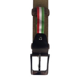 Cintura in pelle monogramma | Genuina pelle | Cintura maschile e signore | 3,5 cm | 8 colori