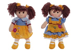 POLYESTER-BAUMWOLLPUPPE 24X10X35 2 SORTIERT. MN192354