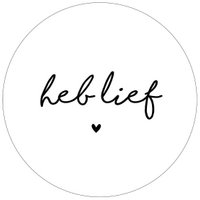 Muurcirkel heb lief wit