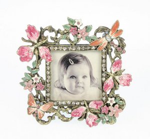 Picture frame UK enamel butterfly (5x5cm) 10x0.7x10cm