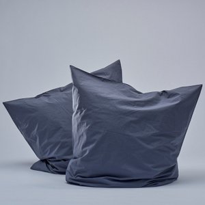 Dark grey 270TC Percale 2 pillow cases