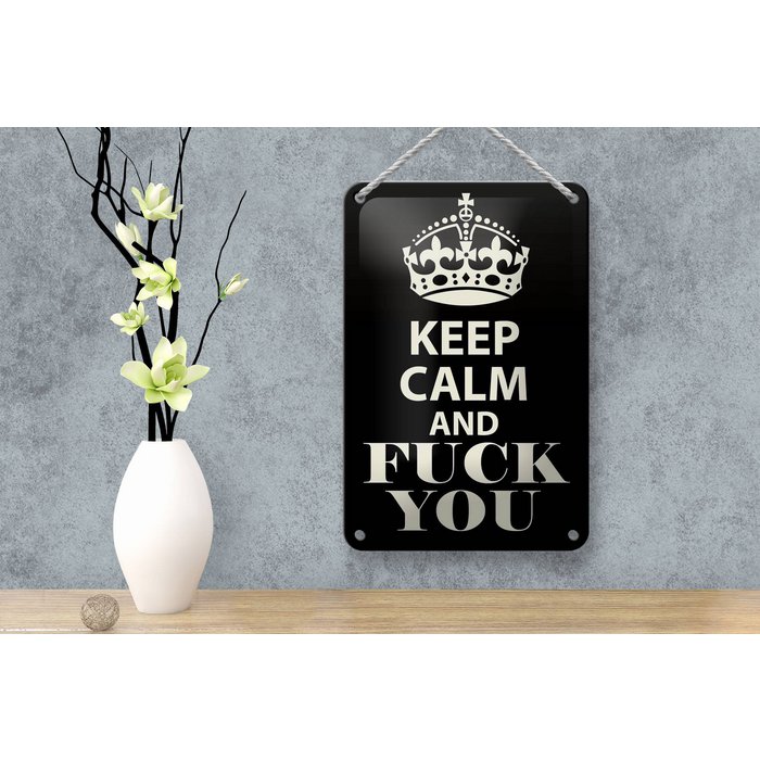 Targa Decorativa In Metallo Keep Calm And Carry A Gun – Cartello Rustico 20x30 Cm Per Garage, Bar E Ufficio