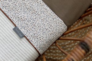 Laken Kinderbett blau meliert gesprenkelt